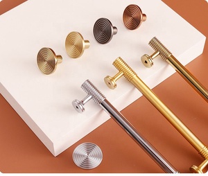 Hot Sale Brushed Polished <strong>Rose</strong> <strong>Gold</strong> Chrome Grey Kitchen Cabinet Brass Pull Handles <strong>Knobs</strong> - Product Image 5