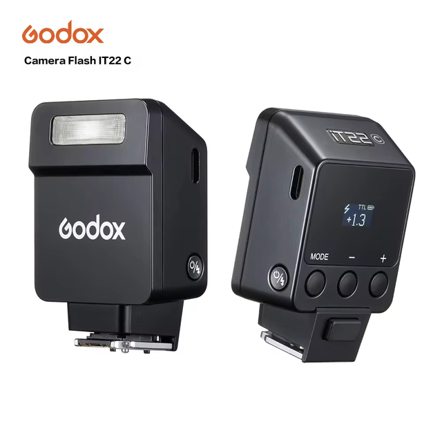 Godox IT22 C Professional Black IFlash Mini TTL Auto Camera Flash Wireless Remote Control 1.5S Rapid Recycling Portable Design