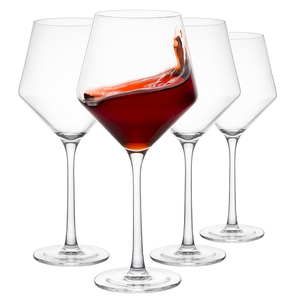Verre à vin de haute qualité, ensemble de verres de luxe en cristal transparent sans plomb, ensemble de verres à vin personnalisés pour mariage, verre à vin rouge - Product Image 1