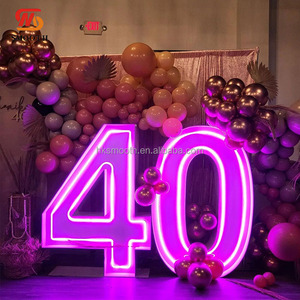 SMOOTH Best-Seller LED <b>Large</b> Wedding Neon Number Letter Custom Iron RGB <b>Light</b> Number Wedding Birthday Decor - Product Image 3