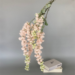 Y-0060 Thực Tế Màu Đỏ Nhân Tạo Wisteria Hoa <span class=keywords><strong>Net</strong></span> Cho Giáng Sinh Của Mẹ Ngày Handmade Treo Trang Trí Cho Phòng Khách - Product Image 4