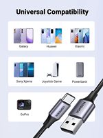 UGREEN kabel pengisi daya cepat, kabel pengisi daya USB a ke USB C 18W, kabel pengisian daya Cepat Tipe C