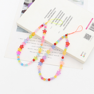Custom Beaded Fruit Stars Mobile Phone Wrist Straps Chain Lanyard Durable Other Lanyards