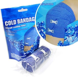 Bandeau rafraîchissant pour genou, 3 pieds, en spandex élastique, pour soulagement des blessures sportives - Product Image 1