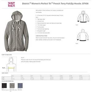 Personnalisé 2025 Femme DT456 Perfect Tri French Terry Sweat-shirt à capuche zippé avec broderie multicolore - Product Image 2