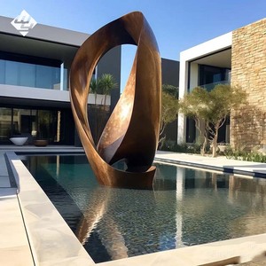 Scultura Astratta in Bronzo Personalizzata per Parchi, Grande Arte Metallica Decorativa da Giardino a Grandezza Naturale - Product Image 3