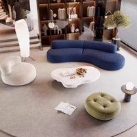 Juego de Sofás Minimalistas Curvos Nórdicos, Silueta Esculpida Única para Apartamentos, Villas de Estilo Italiano, Modelo S60 China