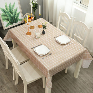 <b>Printed</b> Grid Pattern PVC Tablecloth Rectangle Waterproof Oilproof Heat Resistant For Home Use - Product Image 3