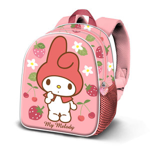 คาราคเตอร์มาเนียสำหรับกระเป๋าเป้สะพายหลัง 3 มิติ Hello Kitty My Melody Fruits-Elite สีชมพู - Product Image 1