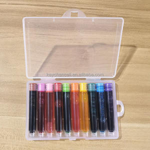 Caja de herramientas de plástico transparente barata para oficina y escuela, caja de almacenamiento transparente de PP, caja de embalaje para Cartucho de tinta de pluma estilográfica de 10 Uds. - Product Image 4