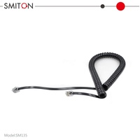 Cordon téléphonique spiralé RJ9, câble téléphonique modulaire 4P4C, cordon hélicoïdal pour combiné téléphonique, câble en spirale