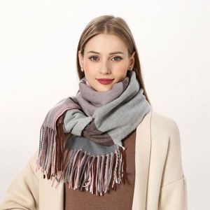 Bufanda de Cachemira a Cuadros Gruesa y Cálida para Mujer, Chal de Invierno Cómodo - Product Image 2