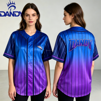 Maillots de baseball personnalisés en gros pour femmes grandes tailles, en Spandex/Polyester, imprimés numériquement, respirants, antibactériens et à séchage rapide