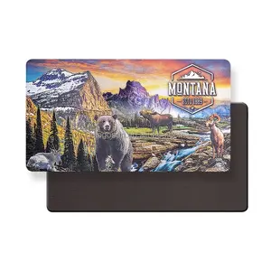 Good Quality Aluminum Foil Refrigerator Magnet Montana Tourist Souvenir 3D Foil Fridge Magnets for National Parks
