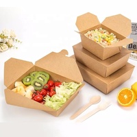 Boîte à lunch écologique en kraft avec impression personnalisée IFGB, résistante à l'eau, pour emporter des sushis