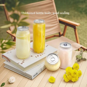 Vasos de Plástico Personalizados de 250ml, 330ml, 500ml con Tapa Fácil de Abrir, Latas de Bebida, Latas de PET para Jugo y Refrescos, Latas de Plástico para Bebidas con Tapas - Product Image 5