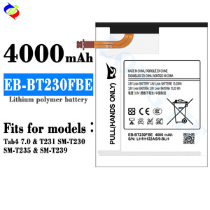 <span class=keywords><strong>Batteria</strong></span> Originale per <span class=keywords><strong>Tablet</strong></span> EB-BT230FBE per <span class=keywords><strong>Samsung</strong></span> Galaxy TAB4 7.0 7 T231 SM-T230 SM-T235 SM-T239 4000mAh 3.8V - Product Image 1