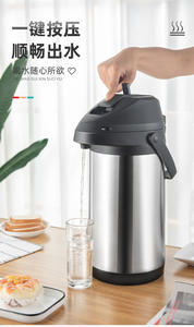 Distributeur d'eau chaude et de café thermique en acier inoxydable à isolation sous vide avec pompe, 1,3 L, 1,9 L, 2,5 L, 3 L, 4 L - Product Image 4
