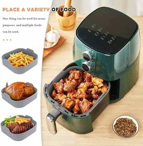 Friteuse à Air en Silicone, plaque de cuisson pour four, Pizza, poulet frit, panier en Silicone, réutilisable, accessoires de doublure de poêle - Product Image 5