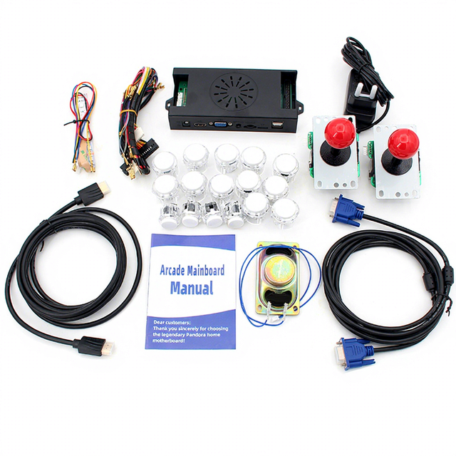 2 Player Diy Arcade Game Kits With Zippyy Joystick and Arcade Round Push Buttons Set Kit for Video Game Machine Parts
