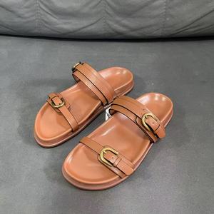 Mocasines de Cuero de Lujo para Mujer, Sandalias Planas Personalizadas con Hebillas Metálicas, Antideslizantes, Estilo Plataforma - Product Image 3