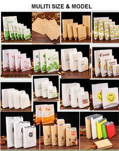 Bolsa de Papel, Bolsa de Papel Resistente a la Grasa para Hamburguesas y Bocadillos, Fondo Plano y Afilado, Embalaje de Alimentos Blanco, Cartón de Papel Kraft, Bolsa de Panadería Reciclable - Product Image 4