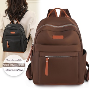 Mochila de tela Oxford de poliéster para mujer, nueva moda 2024, minimalista, informal, ligera, 20-35L, mochila escolar con hombro curvado - Product Image 3
