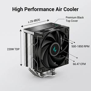 Enfriador de Aire para CPU DeepCool AK400 Negro para LGA1700 1200 115X y AM5 AM4 con TDP de 220W, Ventilador PWM de 120mm, el AK400 V2 Está Diseñado con - Product Image 6