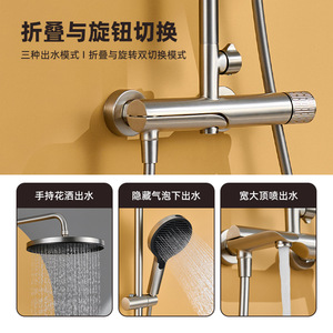 Jboyurn Brass Shower Set With Concealed Faucet And Rainfall Head For Bathroom - Product Image 3