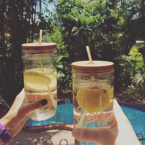 <span class=keywords><strong>600ml</strong></span> 20oz 730ml Rỗng Mason <span class=keywords><strong>Jar</strong></span> rõ ràng miệng rộng xử lý nước giải khát nước trái cây đóng hộp lọ thủy tinh với nắp tre và rơm bán số lượng lớn - Product Image 3