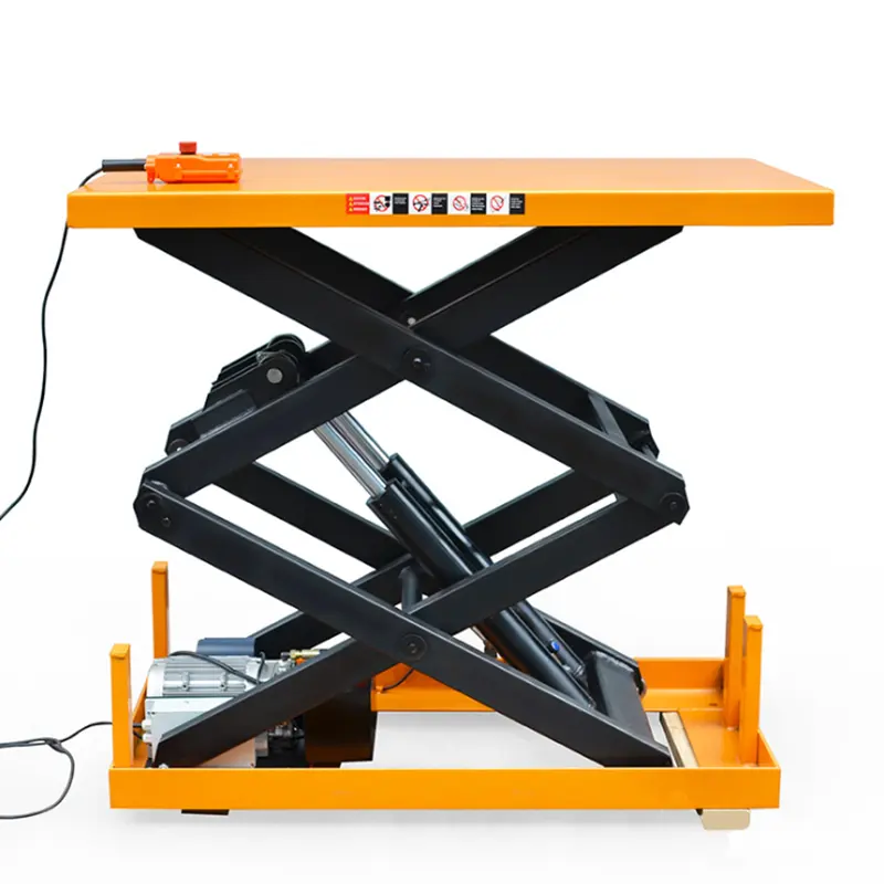 Manufacturer direct electric hydraulic fixed scissor lift platform 1000kg 1 ton stationary double scissor lift table