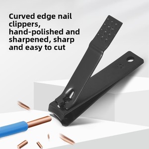 Juego <span class=keywords><strong>de</strong></span> <span class=keywords><strong>manicura</strong></span> <span class=keywords><strong>y</strong></span> <span class=keywords><strong>pedicura</strong></span> <span class=keywords><strong>de</strong></span> acero inoxidable negro <span class=keywords><strong>de</strong></span> 7 piezas, tijeras <span class=keywords><strong>de</strong></span> uñas adecuadas para bebés para el cuidado <span class=keywords><strong>de</strong></span> los pies, herramientas <span class=keywords><strong>de</strong></span> belleza para <span class=keywords><strong>Amazon</strong></span> - Product Image 4