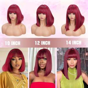 99J 210% Density 4x1 HD <b>Lace</b> Front Transparent French/ <b>Lace</b> Remy Brazilian <b>Human</b> <b>Hair</b> Glueless Pre-Plucked Short Bob <b>Wig</b> - Product Image 2