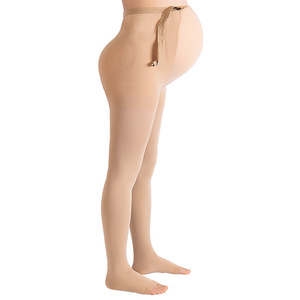 Pantaloni di regolazione della <span class=keywords><strong>gravidanza</strong></span> di alta qualità 15-21mmHg <span class=keywords><strong>collant</strong></span> elasticizzati <span class=keywords><strong>per</strong></span> calze a compressione in tessuto di Nylon Spandex - Product Image 3