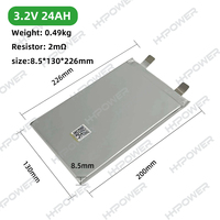 HHpower NMC Pouch 3.7V 24Ah 2000 Siklus 300A/3s Pengosongan Daya Baterai Lithium Ion Polimer Isi Ulang -25~50