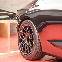 Rines Futuristas Monobloque de Aluminio Forjado, Rines de Lujo Cóncavos con Malla, Rines Multirradio para Aston Martin Lagonda 2018