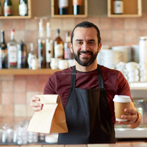 סיטונאי התאמה אישית מחדש של קניות שקית קניות נייר חום קראפט שקיות חטיף או בתפזורת - Product Image 4