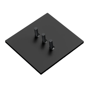 Interrupteurs muraux de luxe rétro <span class=keywords><strong>3</strong></span> groupes <span class=keywords><strong>2</strong></span> voies 110-250 V Interrupteur noir et commande à bascule avec panneau en acier inoxydable 110-250 V - Product Image 2