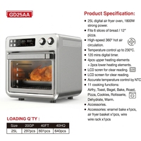 Nouvelle Offre Spéciale : Friteuse Électrique 25L, Four à Air Chaud, Machine à Rôtir le Poulet, Four de Cuisson à Air Chaud