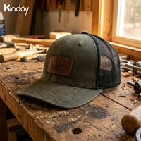 Casquette de camionneur vintage en coton délavé et usé, respirante, avec dos en maille, réglable, protection solaire, personnalisable avec broderie, pour hommes et femmes