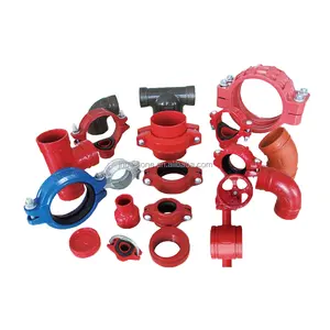 Ductile Iron Grooved Pipe Fittings Grooved Coupling Grooved Tee Grooved Cross