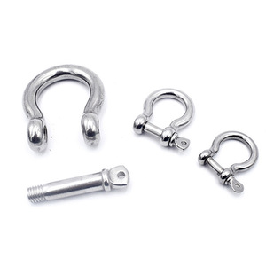 Stainless Steel Bow Shackle D Shape With Screw <b>Collar</b> <b>Pin</b> Metric Polished Lifting Eye Tool Horseshoe Shackle - Product Image 2