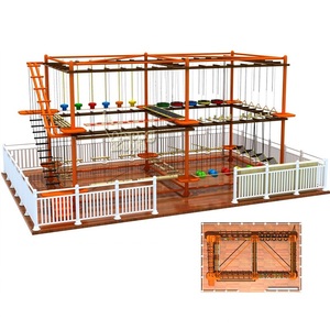 Tùy chỉnh dây khóa học ngoài trời phiêu lưu sân chơi chướng ngại vật thiết bị cho sân chơi trong nhà và ngoài trời công viên giải trí - Product Image 2