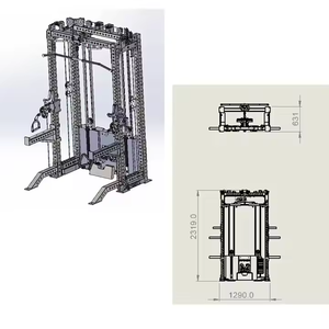 Thương mại cuối cùng bay chim hẹp sauat giá cuối cùng điện Rack cáp chéo chức năng kéo xuống và thấp Hàng huấn luyện viên - Product Image 4