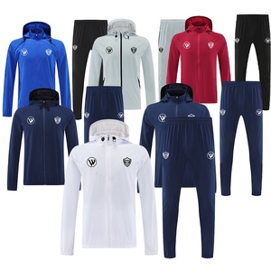 Giacca da <span class=keywords><strong>Calcio</strong></span> Antivento Traspirante ad Asciugatura Rapida con Zip Integrale e Cappuccio, <span class=keywords><strong>Abbigliamento</strong></span> <span class=keywords><strong>Sportivo</strong></span> per Uomo - Product Image 3