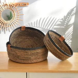 Rattan Fruit <b>Basket</b> Oval M Size No Lid Kitchen Storage Desktop Organizer Living Room Snack <b>Basket</b> - Product Image 3