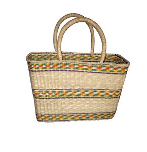 Sac fourre-tout vintage tissé à deux sangles, léger et de grande capacité, pour femmes, usage décontracté en extérieur - Product Image 5