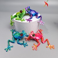 Ornements imprimés 3D écologiques en forme de grenouille pour décoration de bureau, de chambre, de Noël et de remise de diplôme