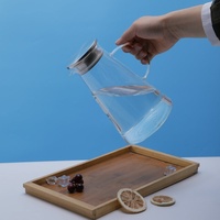 Bouilloire à thé triangulaire en verre borosilicate grand format, prix d'usine, blanc froid, écologique, double température chaud/froid, logo personnalisé, pour la maison