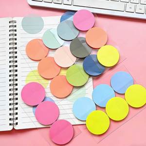 Bloc de Notas Adhesivas de 150 Hojas de Colores Surtidos, Marcadores Circulares Autoadhesivos, Papelería Personalizada para Oficina y Escuela - Product Image 1